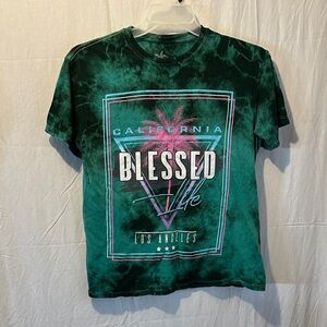 Vibe Green Palm Graphic Tee